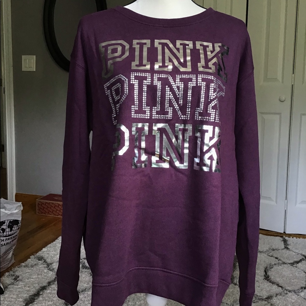 New PINK Long Sleeve sweater size L